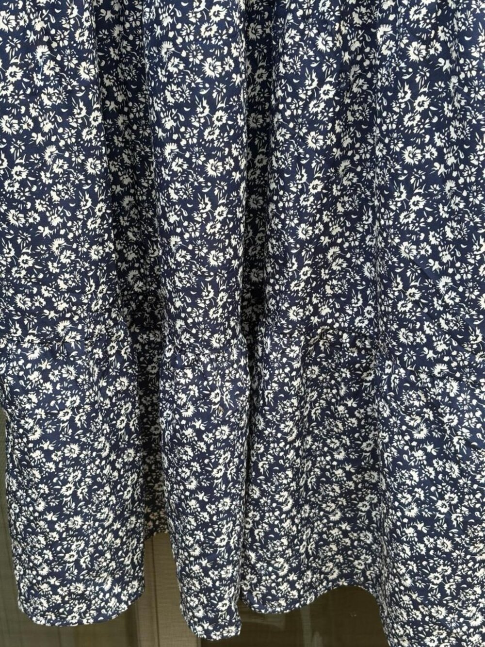 Thirty Garden Women's XXL Blue White Floral Long Sleeve Maxi Dress Boho - Picture 5 of 7
